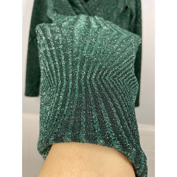 Mi Ami, Size Small, Green & Black Geometric Bodycon Dress, Party, Sparkly, EUC - Picture 2 of 7